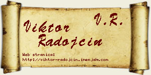 Viktor Radojčin vizit kartica